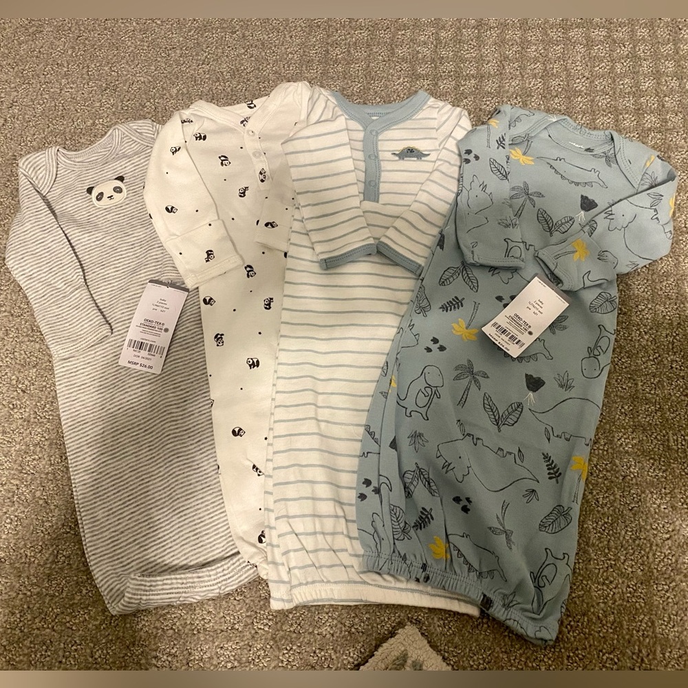 4 pack Premie gowns (boy)